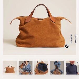 Parker thatch suede Charlie tote